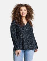 SAMOON Dames Blouse met V-hals van EcoVero-viscose