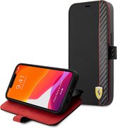 iPhone 13 Pro Max Bookcase hoesje - Ferrari - Effen Zwart - Kunstleer