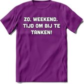 Zo Weekend, Tijd Om Bij Te Tanken T-Shirt | Bier Kleding | Feest | Drank | Grappig Verjaardag Cadeau | - Paars - XL