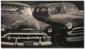 Wanddecoratie  - wandafbeelding - foto op doek  - vintage auto's - 115x67 cm