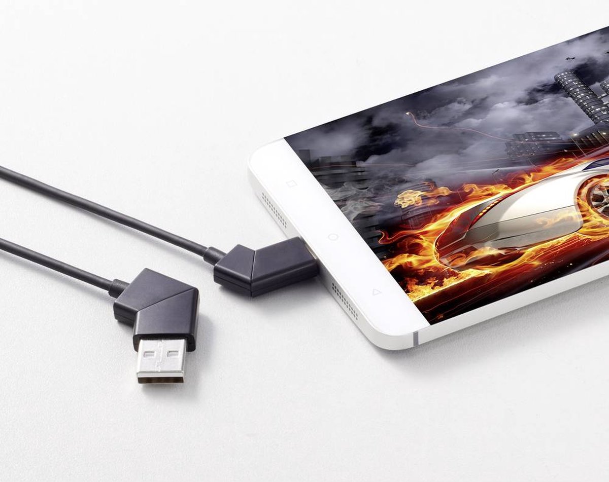 Renkforce Cavo USB USB 2.0 Spina USB-A, Presa USB-A 1.00 m Nero