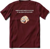 Abraham onze klusser T-Shirt | Grappig Abraham 50 Jaar Verjaardag Kleding Cadeau | Dames – Heren - Burgundy - XXL