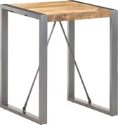 Decoways - Eettafel 60x60x75 cm massief ruw mangohout