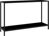 Decoways - Wandtafel 120x35x75 cm gehard glas zwart