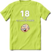 18 met 32 jaar ervaring T-Shirt | Grappig Abraham 50 Jaar Verjaardag Kleding Cadeau | Dames – Heren - Groen - L