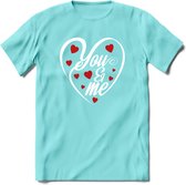 You and My - Valentijn T-Shirt | Grappig Valentijnsdag Cadeautje voor Hem en Haar | Dames - Heren - Unisex | Kleding Cadeau | - Licht Blauw - XXL