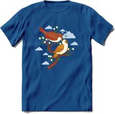 Lovebirds - Valentijn T-Shirt | Grappig Valentijnsdag Cadeautje voor Hem en Haar | Dames - Heren - Unisex | Kleding Cadeau | - Donker Blauw - 3XL