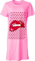 Temptation  Dames Bigshirt nachthemd slaapkleed Roze TPNGD1807A - Maten: XL