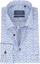 Ledub - Overhemd Zonnebloemen Blauw - 43 - Heren - Modern-fit