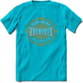 1998 The One And Only T-Shirt | Goud - Zilver | Grappig Verjaardag  En  Feest Cadeau | Dames - Heren | - Blauw - S