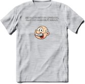 Een halve eeuw nu afgerond T-Shirt | Grappig Abraham 50 Jaar Verjaardag Kleding Cadeau | Dames – Heren - Licht Grijs - Gemaleerd - L