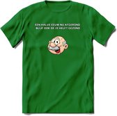 Een halve eeuw nu afgerond T-Shirt | Grappig Abraham 50 Jaar Verjaardag Kleding Cadeau | Dames – Heren - Donker Groen - XXL