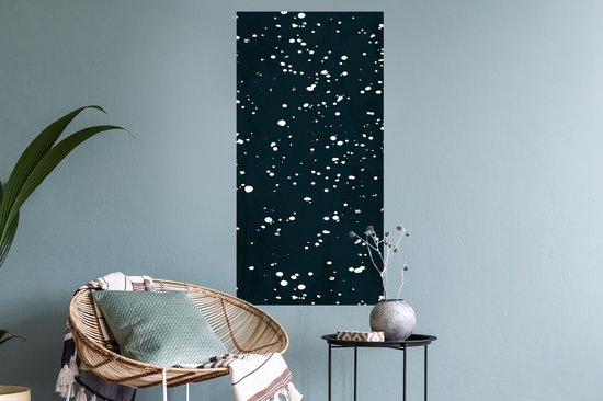 Stickers muraux - Film autocollant - Points - Zwart - Wit - 40x80 cm - Film adhésif - Stickers muraux Chambre d'enfant - Papier peint autocollant