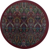 Les Ottomans  - Houten placemat paars motief 30cm - Placemats