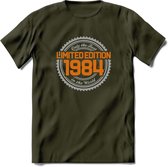 1984 Limited Edition Ring T-Shirt | Zilver - Goud | Grappig Verjaardag en Feest Cadeau Shirt | Dames - Heren - Unisex | Tshirt Kleding Kado | - Leger Groen - XXL