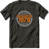 1978 Limited Edition Ring T-Shirt | Zilver - Goud | Grappig Verjaardag en Feest Cadeau Shirt | Dames - Heren - Unisex | Tshirt Kleding Kado | - Donker Grijs - L