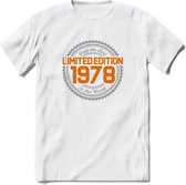 1978 Limited Edition Ring T-Shirt | Zilver - Goud | Grappig Verjaardag en Feest Cadeau Shirt | Dames - Heren - Unisex | Tshirt Kleding Kado | - Wit - 3XL