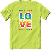 Love | Pride T-Shirt | Grappig LHBTIQ+ / LGBTQ / Gay / Homo / Lesbi Cadeau Shirt | Dames - Heren - Unisex | Tshirt Kleding Kado | - Groen - XL