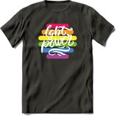LGBT Power | Pride T-Shirt | Grappig LHBTIQ+ / LGBTQ / Gay / Homo / Lesbi Cadeau Shirt | Dames - Heren - Unisex | Tshirt Kleding Kado | - Donker Grijs - 3XL