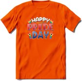 Pride Day | Pride T-Shirt | Grappig LHBTIQ+ / LGBTQ / Gay / Homo / Lesbi Cadeau Shirt | Dames - Heren - Unisex | Tshirt Kleding Kado | - Oranje - 3XL