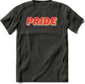 Pride T-Shirt | Grappig LHBTIQ+ / LGBTQ / Gay / Homo / Lesbi Cadeau Shirt | Dames - Heren - Unisex | Tshirt Kleding Kado | - Donker Grijs - L