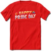 Pride Day | Pride T-Shirt | Grappig LHBTIQ+ / LGBTQ / Gay / Homo / Lesbi Cadeau Shirt | Dames - Heren - Unisex | Tshirt Kleding Kado | - Rood - S