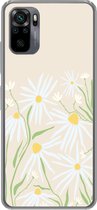 Geschikt voor Xiaomi Redmi Note 10S hoesje - Bloem - Patroon - Geel - Siliconen Telefoonhoesje