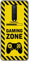 Geschikt voor OnePlus 8 hoesje - Gaming - Quotes - Controller - Gaming zone - Game - Siliconen Telefoonhoesje