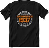 1937 Limited Edition Ring T-Shirt | Zilver - Goud | Grappig Verjaardag en Feest Cadeau Shirt | Dames - Heren - Unisex | Tshirt Kleding Kado | - Zwart - S