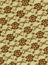 Decopatch papier bruin romantische bloemenprint