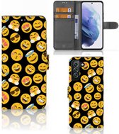 Flip Cover Geschikt voor Samsung Galaxy S22 Plus Telefoon Hoesje Emoji