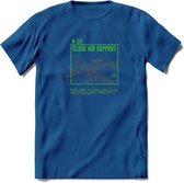 A-10 Warthog Vliegtuig T-Shirt | Unisex leger Kleding | Dames - Heren Straaljager shirt | Army F16 | Grappig bouwpakket Cadeau | - Donker Blauw - XXL