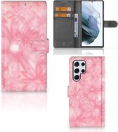 Telefoonhoesje Samsung Galaxy S22 Ultra Wallet Book Case Spring Flowers