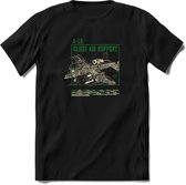 A-10 Warthog Vliegtuig T-Shirt | Unisex leger Kleding | Dames - Heren Straaljager shirt | Army F16 | Grappig bouwpakket Cadeau | - Zwart - L