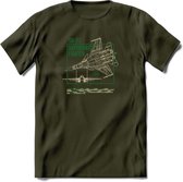SU-33 Vliegtuig T-Shirt | Unisex leger Kleding | Dames - Heren Straaljager shirt | Army F16 | Grappig bouwpakket Cadeau | - Leger Groen - S