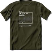 F-15 Vliegtuig T-Shirt | Unisex leger Kleding | Dames - Heren Straaljager shirt | Army F16 | Grappig bouwpakket Cadeau | - Leger Groen - S