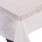 Raved Tafelkleed/Tafelzeil - Transparant - Kanten Rozen Design Wit - Feestdagen  140 cm x  170 cm - Polyester - Afwasbaar