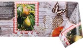 Raved Tafelzeil Holland Fruit  140 cm x  600 cm - Bruin - PVC - Afwasbaar