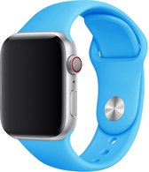 Case2go - Bandje geschikt voor Apple Watch 38 / 40 mm - Siliconen Horlogeband - Smartwatchbandje - Licht Blauw