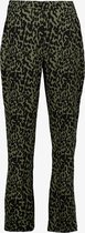 TwoDay dames flared broek met luipaardprint - Groen - Maat L