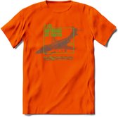 F-101 Vliegtuig T-Shirt | Unisex leger Kleding | Dames - Heren Straaljager shirt | Army F16 | Grappig bouwpakket Cadeau | - Oranje - 3XL