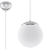 Trend24 Hanglamp Ugo 20 - E27 - Wit / Chroom