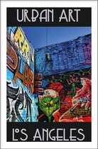 Walljar - Los Angeles Graffiti Muur - Muurdecoratie - Poster met lijst