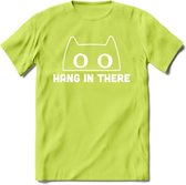 Hang In There - Katten T-Shirt Kleding Cadeau | Dames - Heren - Unisex | Kat / Dieren shirt | Grappig Verjaardag kado | Tshirt Met Print | - Groen - 3XL