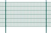 Decoways - Dubbelstaafmatten en palen 2008x1230 mm 18 m groen