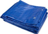 6x8m Blauw PE Zeil / Bouwzeil (250gr) - incl. Zeilringen - Grondzeil / Tarpaulin / Tarp