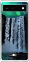 6F hoesje - geschikt voor Google Pixel 6 -  Transparant TPU Case - Waterfall Polar Lights #ffffff