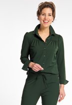 Groene Blouse van Je m'appelle - Dames - Travelstof - Maat M - 2 maten beschikbaar