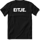 Eitje - Snack T-Shirt | Grappig Verjaardag Kleding Cadeau | Eten En Snoep Shirt | Dames - Heren - Unisex Tshirt | - Zwart - S