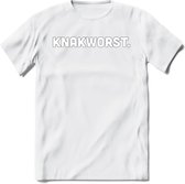 Knakworst - Snack T-Shirt | Grappig Verjaardag Kleding Cadeau | Eten En Snoep Shirt | Dames - Heren - Unisex Tshirt | - Wit - S